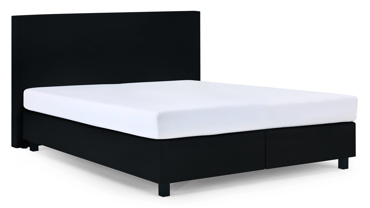 Boxspring Autentik Tunn met B Bright Platinum 200 matras black