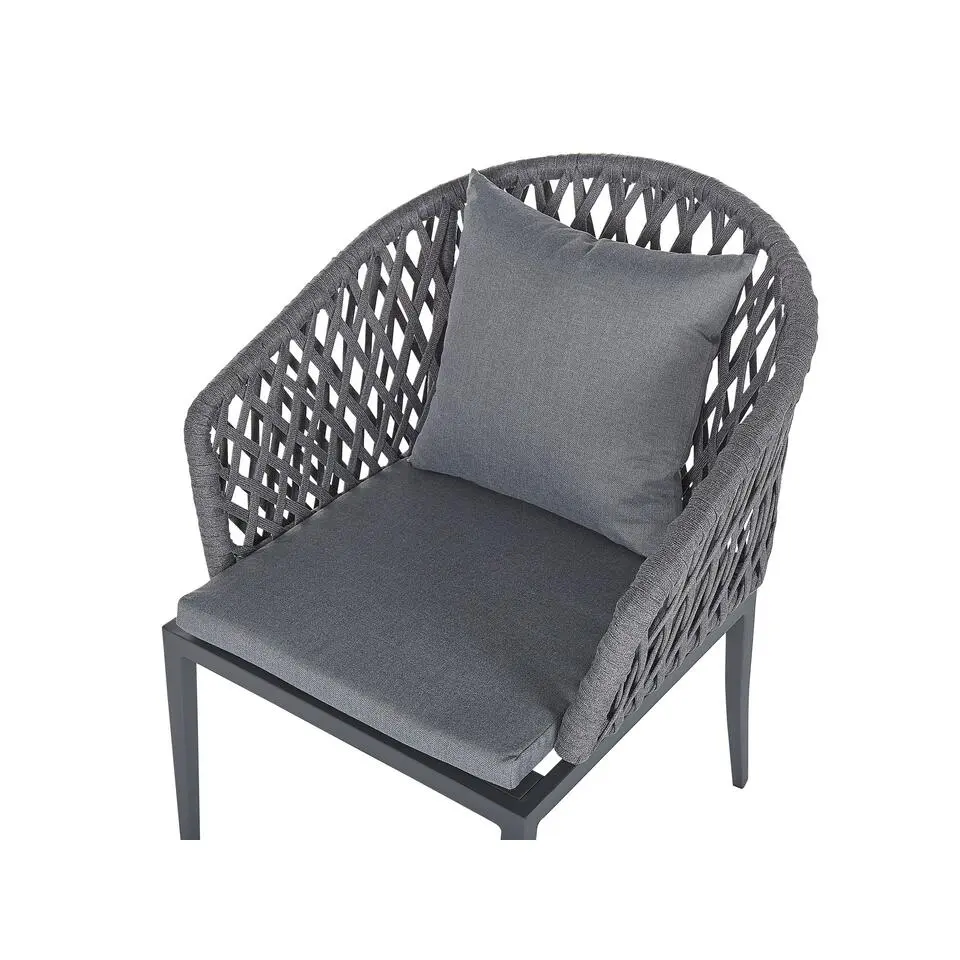 LIPARI - Tuinset voor 4 - Grijs - Aluminium