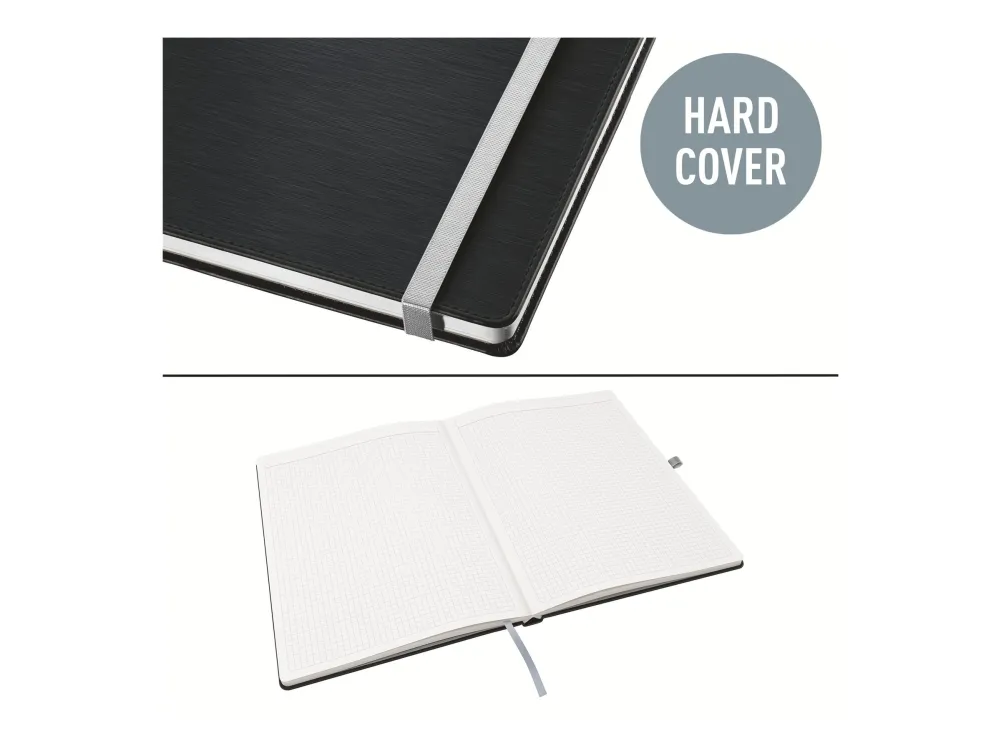 Leitz Style notesbog A5 kvadreret med hardcover Satin sort