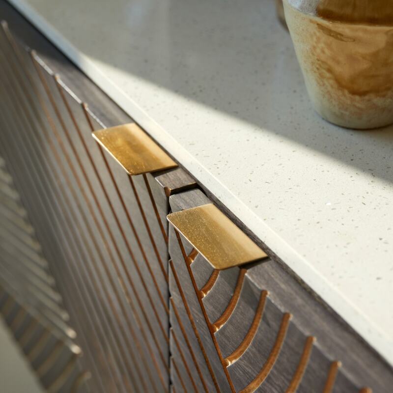 Buffet en manguier massif et terrazzo L 180 cm Bilal