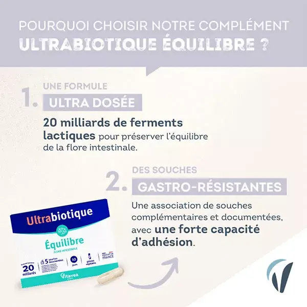 Vitavea Ultrabiotic Equilíbrio da Flora Intestinal 10 cápsulas vegetais