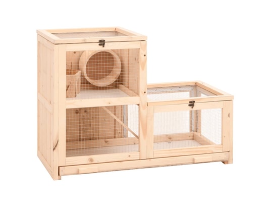 VIDAXL - Cage à hamster 81x40x60 cm bois massif de sapin