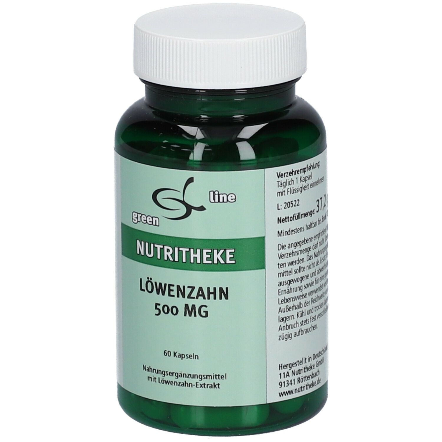 green line NUTRITHEKE LÖWENZAHN 500 mg