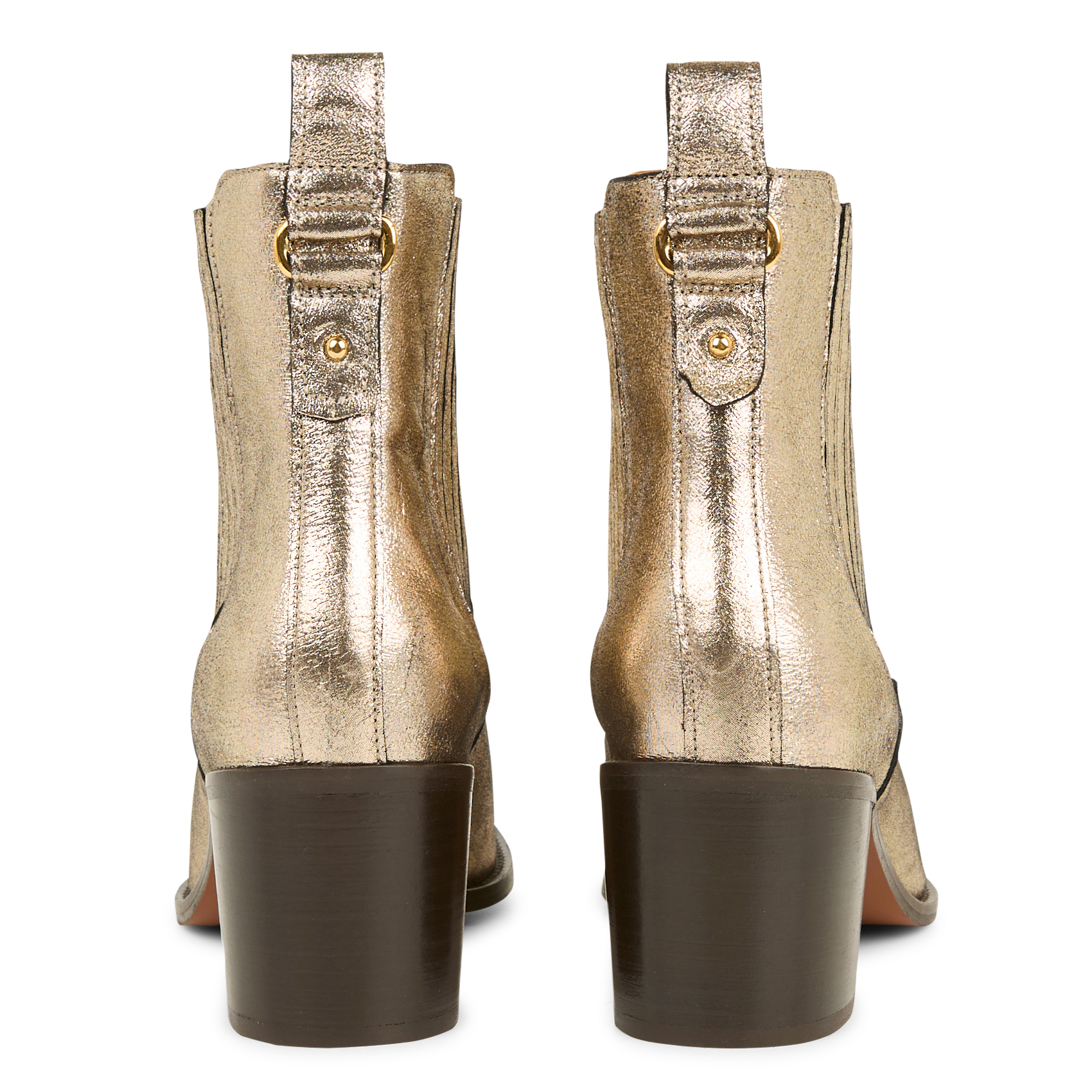 CECILIA - Bottines en cuir | Doré