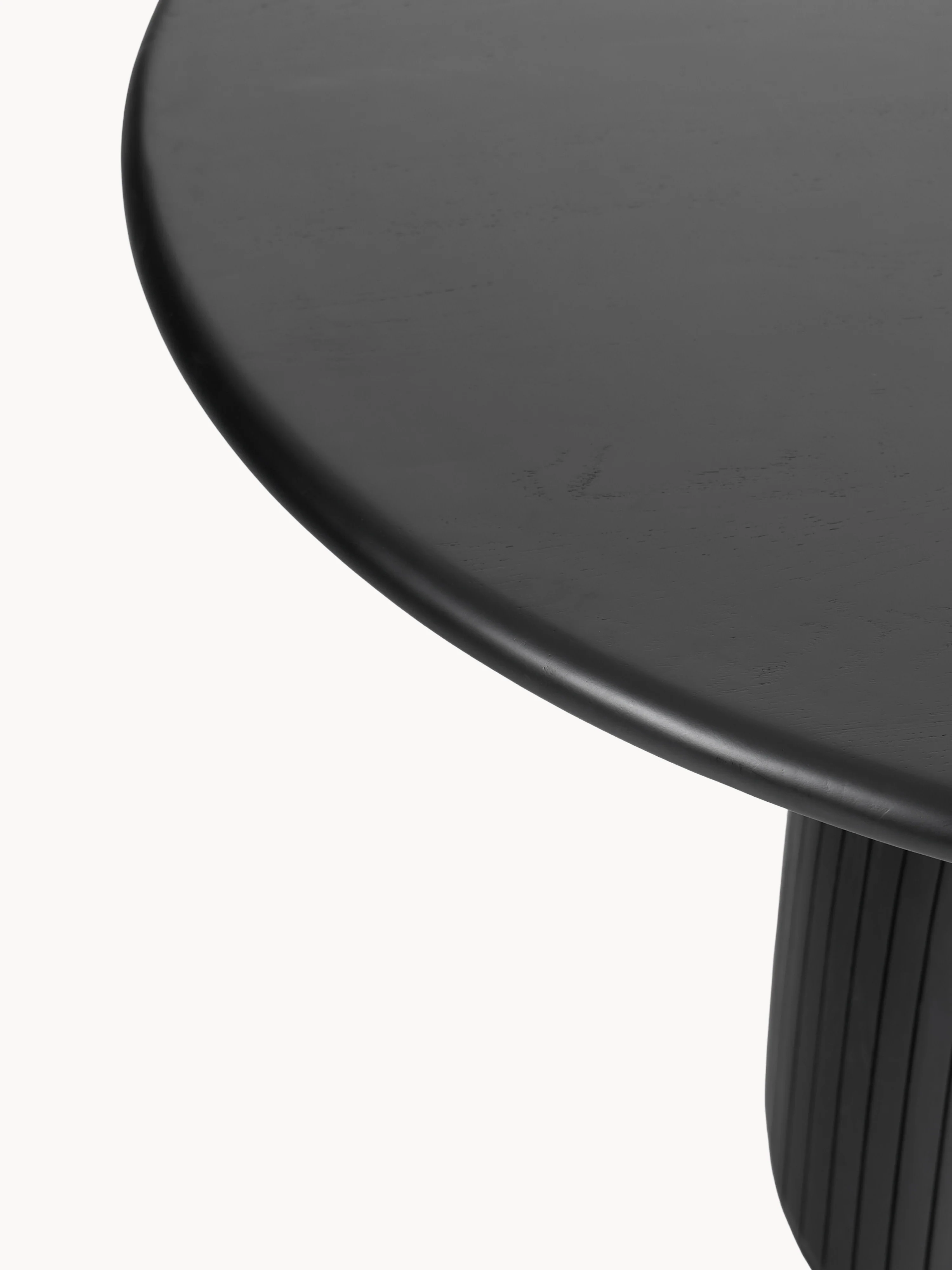 Ronde eettafel Nelly met groefstructuur, in verschillende formaten