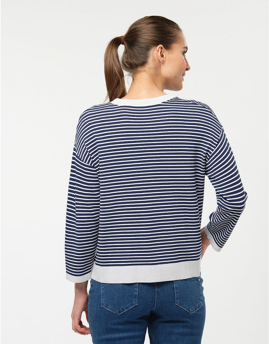 Pull rayures marine