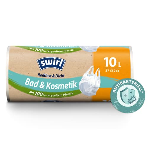 Swirl 10 l Tragegriff-Müllbeutel  Bad- & Kosmetik  Reißfest & Dicht