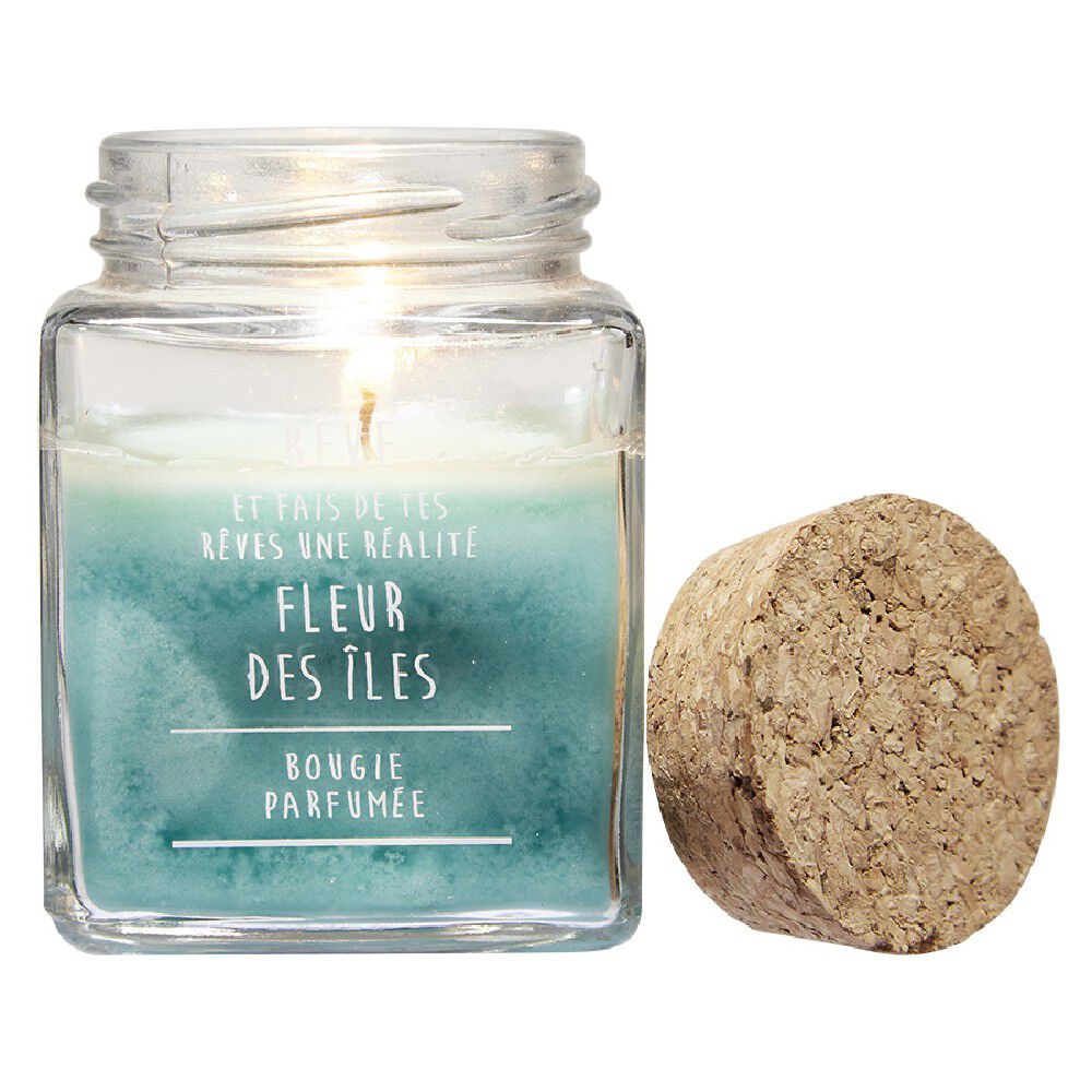 Bougie parfumée dans pot en verre