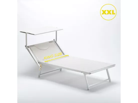 4 chaises longues de plage professionnelles aluminium Rio de Janeiro