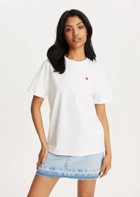 T-shirt met print NY band rood (ROO)