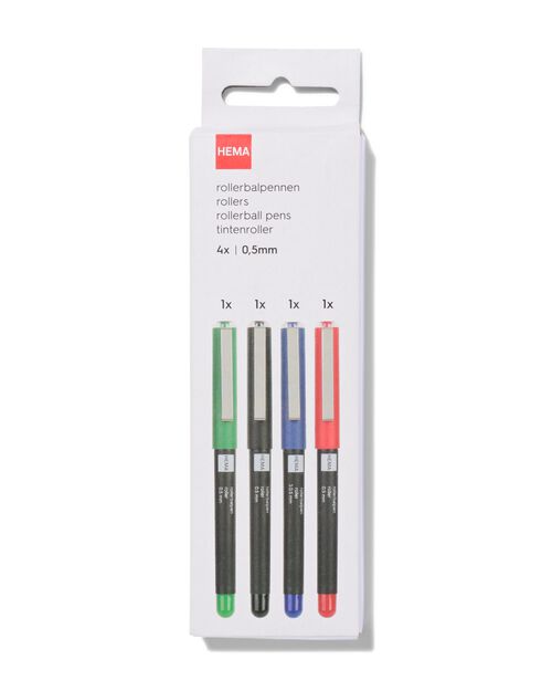4 stylos roller 0,5mm