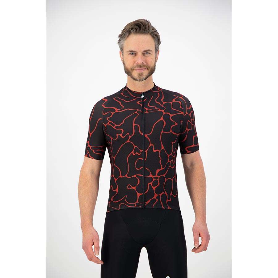 Assos MILLE GT Summer Voganski Fietsshirt Korte Mouwen Zwart/Rood Heren