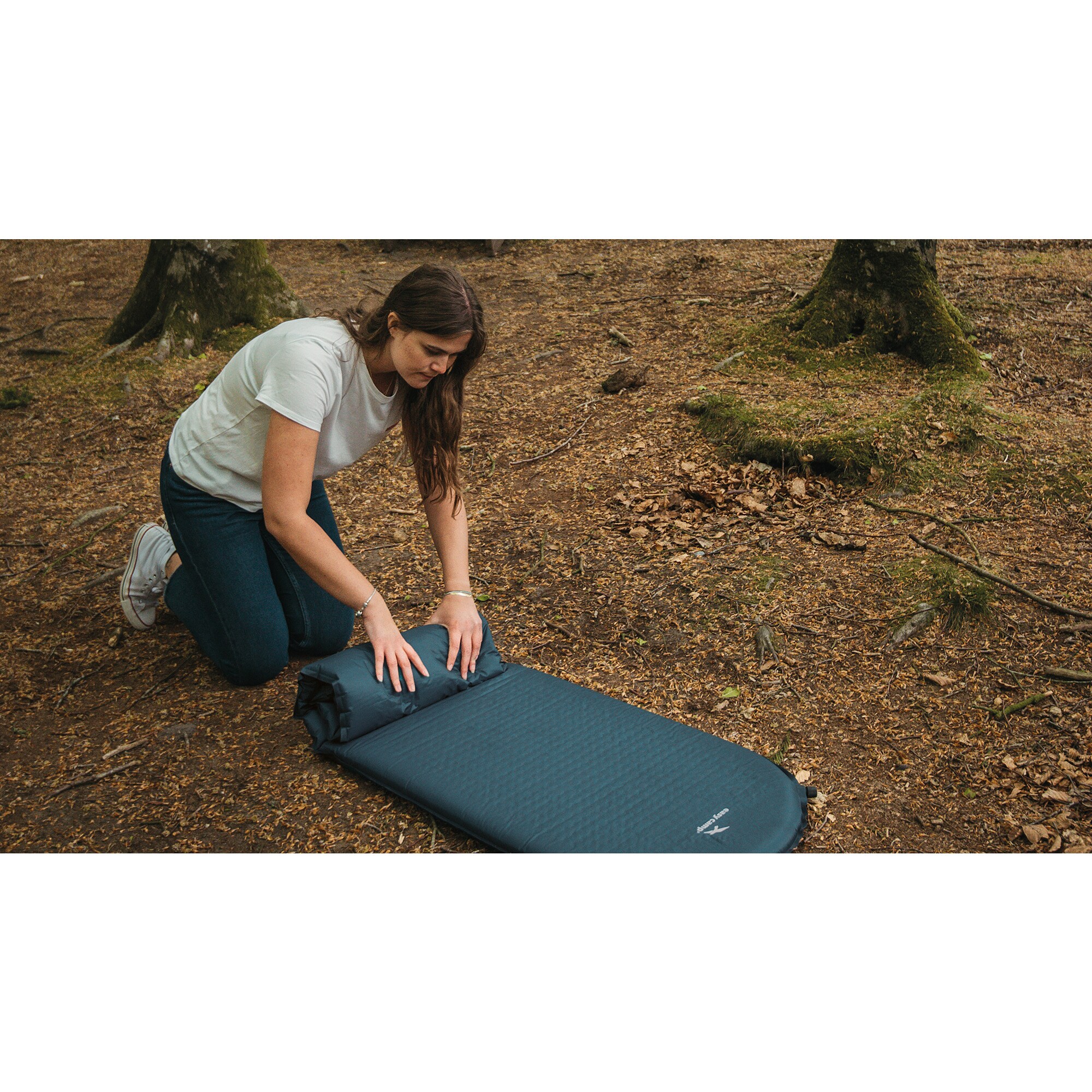 Easy Camp Matte Camping-Matte Compact Single, Pacific Blue