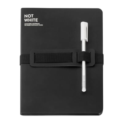 Notizbuch Not White, Schwarz