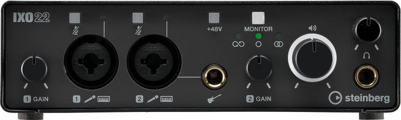 Steinberg - IXO22 Black - USB-Interface - 24-bit/192 kHz - Professionele Voorversterkers