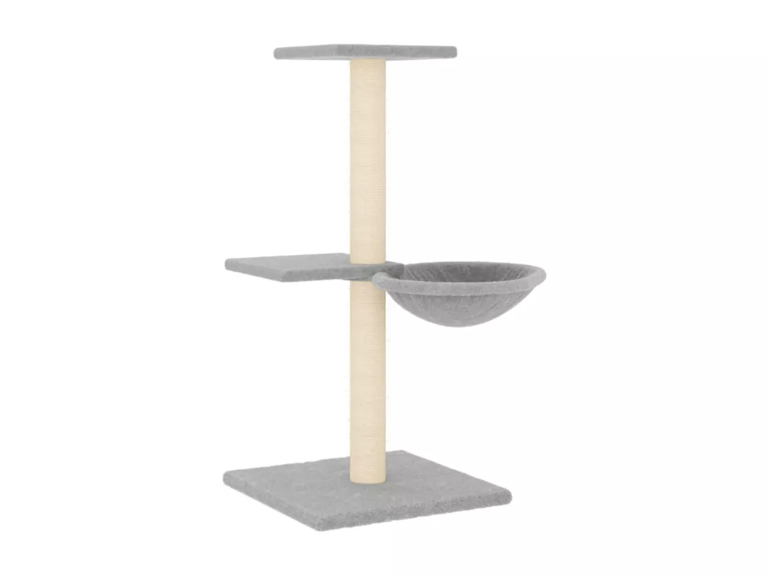 Arbre à chat avec griffoirs en sisal gris clair 72 cm
