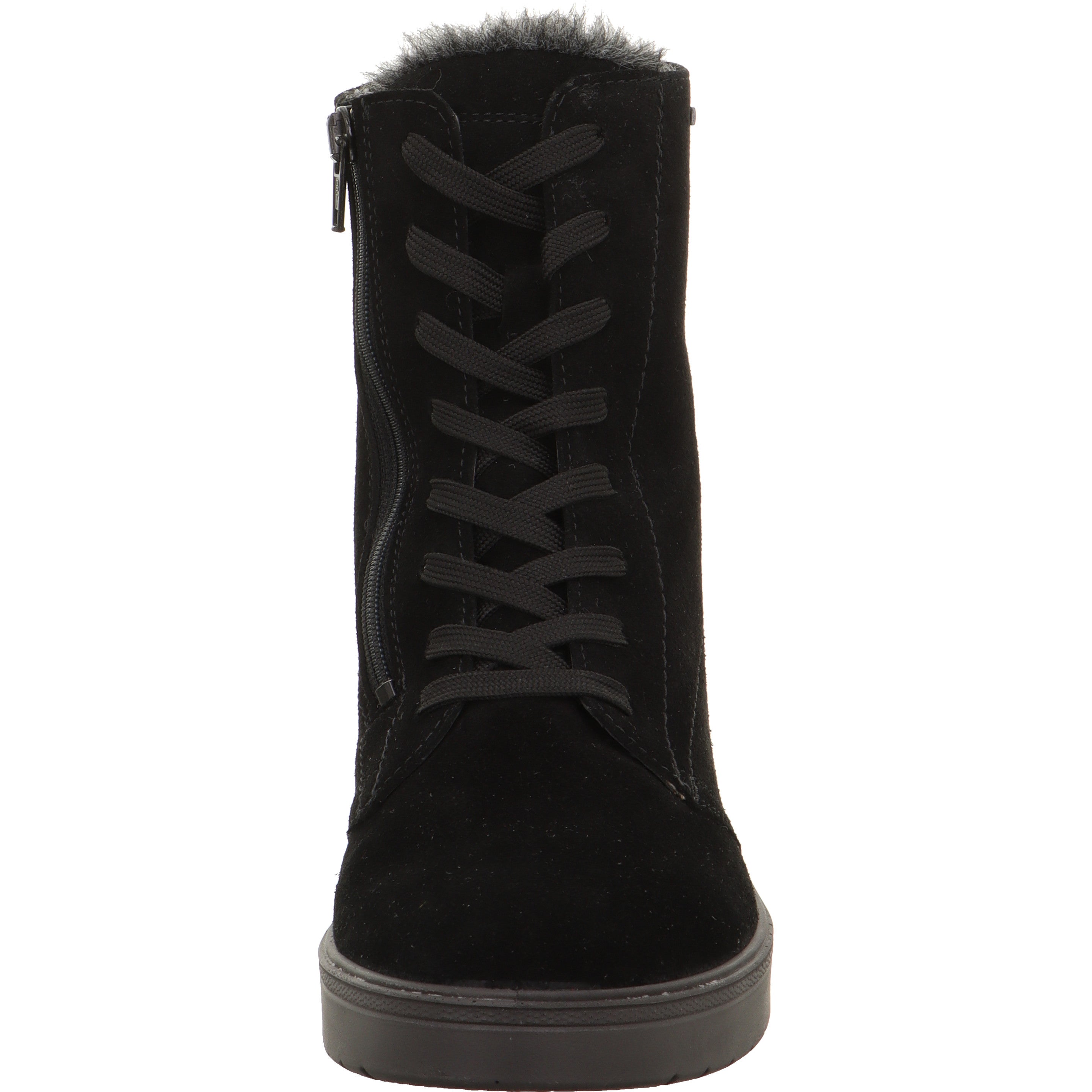 legero MYSTIC Damen  Schnürboots mit Reißverschluss - Farbe: Schwarz - Größe: 3.5