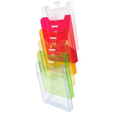 Exacompta - Trieur mural A4 vertical - 6 cases - arlequin transparent glossy