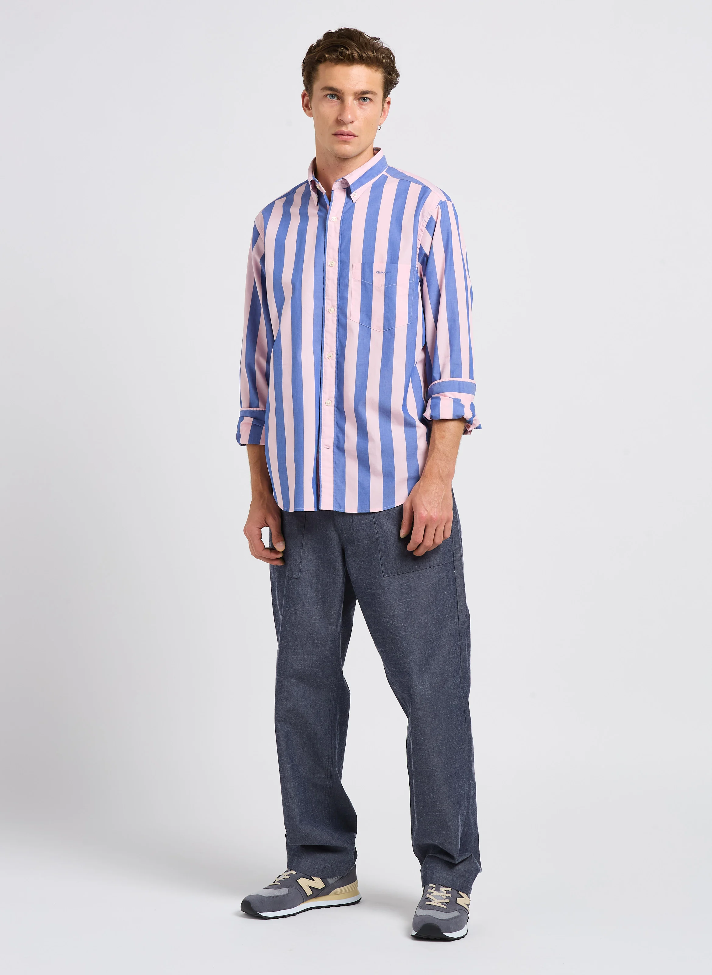 FLINT - Pantalon droit en coton bio | Bleu