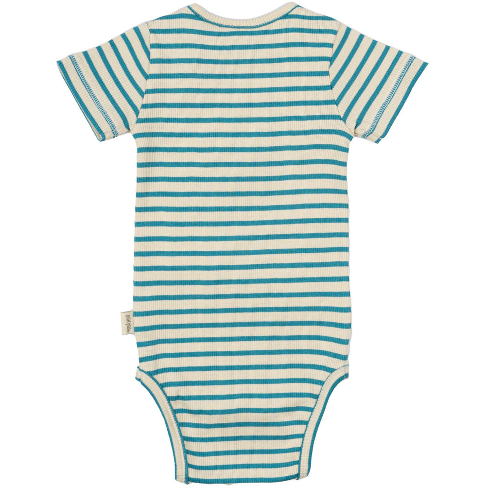 Køb Petit Piao Turquise /Dark Off White Body S/S Modal Striped