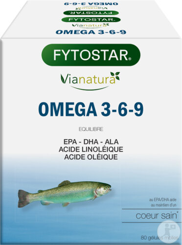 Vianatura Oméga 3-6-9 Cœur Sain Capsules Molles 80
