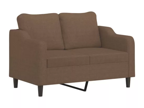 Ensemble de canapés 3 pièces avec coussins Marron Tissu