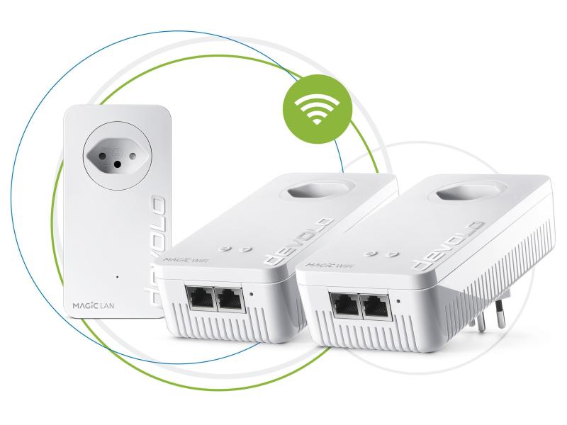 devolo Powerline Magic 1 WiFi Multiroom Kit LAN- und WLAN-Verbindung über das heimische Stromnetz