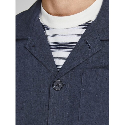 Jack & Jones - 12202812 LINEN HYBRID BLAZER-DARK NAVY Azul