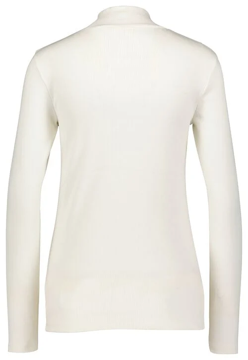 haut femme côtelé blanc