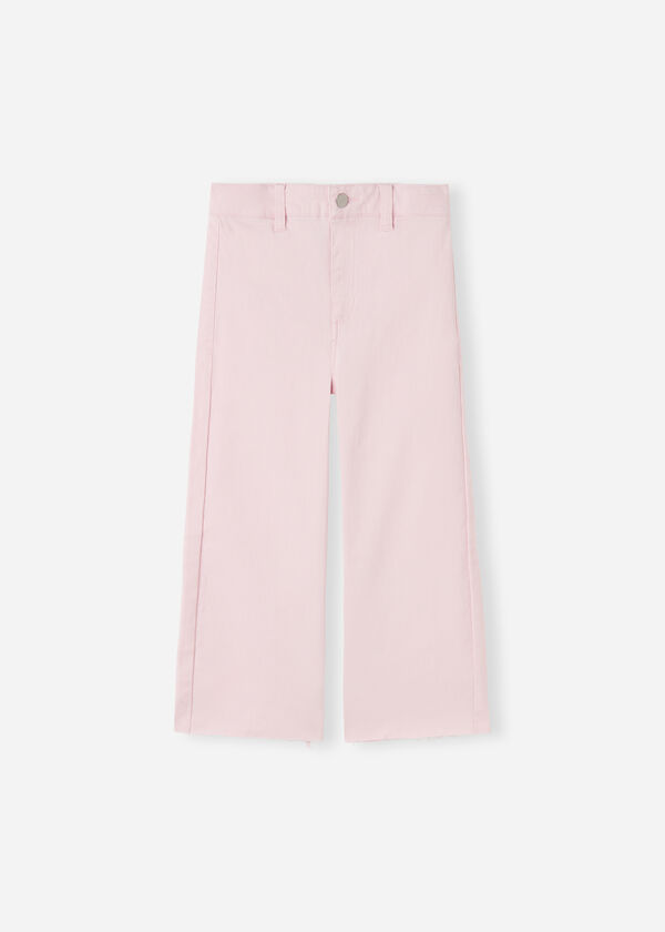 Calça jeans flare tie-dye para meninas