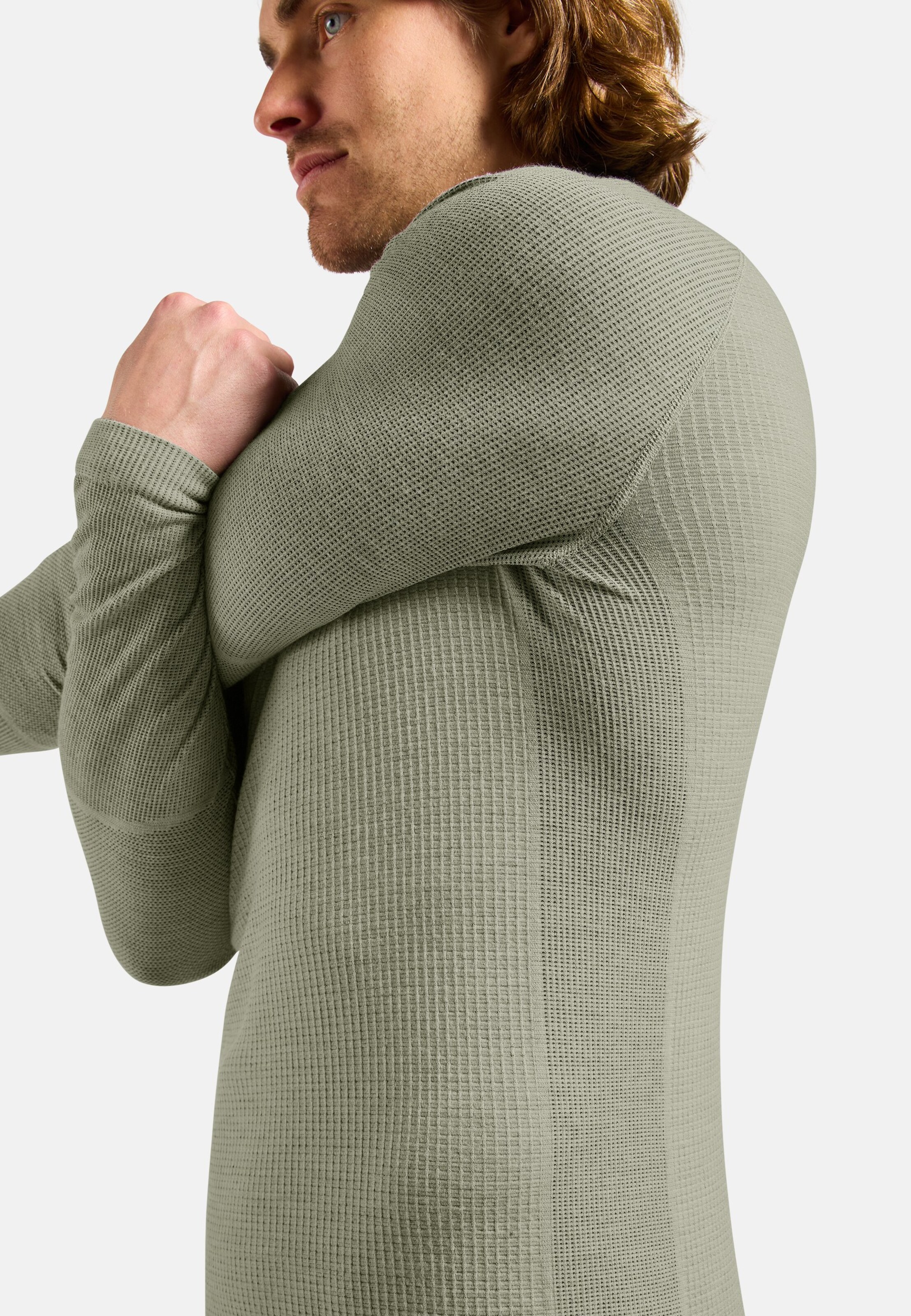Seamless Performance Wool Funktionsshirt mit Gesichtsschutz in shadow