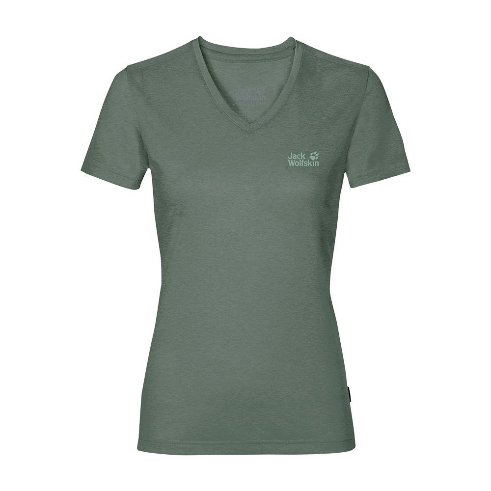 Jack Wolfskin CROSSTRAIL - Maillot Femme hedge green