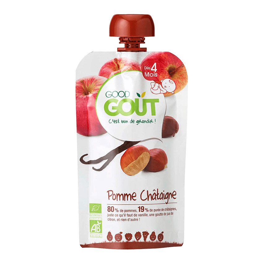 Compote pomme châtaigne vanille bio - 120g