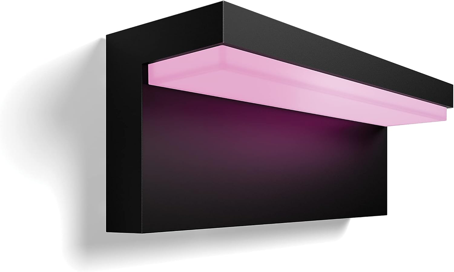 Philips Hue White & Color Ambiance Nyro Wandleuchte Outdoor (1.020 lm), dimmbare Leuchte für das Hue Lichtsystem mit 16 Mio. Farben, smarte Lichtsteuerung über Sprache oder App, silber