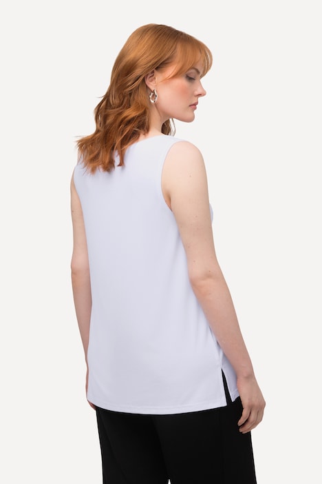 Top, Classic Fit, Rundhals, Stretch, breite Träger, ärmellos