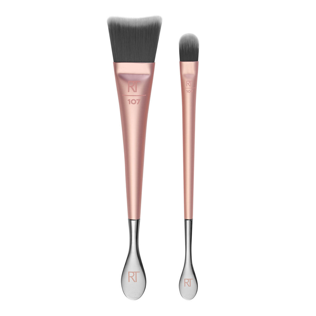 REAL TECHNIQUES  Skincare Brush Duo Set, Face & Eye - 2un