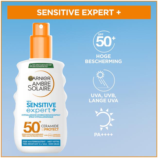 Garnier Ambre Solaire Sensitive Expert Zonnespray SPF 50+ 150 ML