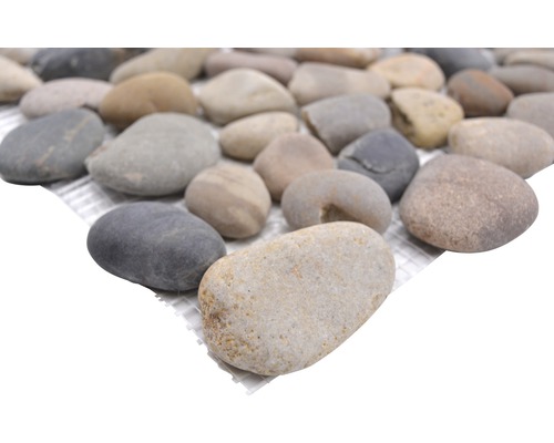 Natuursteenmozaïek XKF 004M 31,5x31,5 cm beige/zwart/grijs