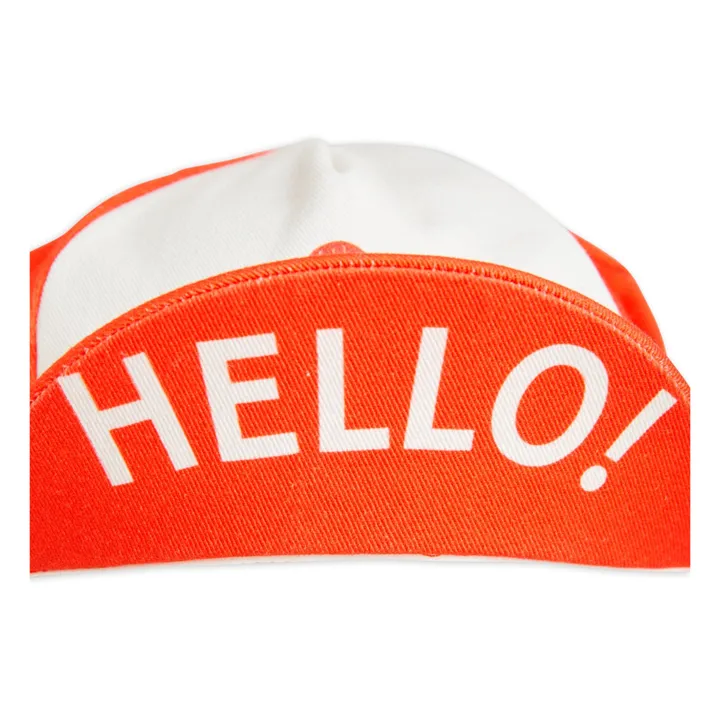 Mini Rodini Casquette Coton Bio Chien | Rouge