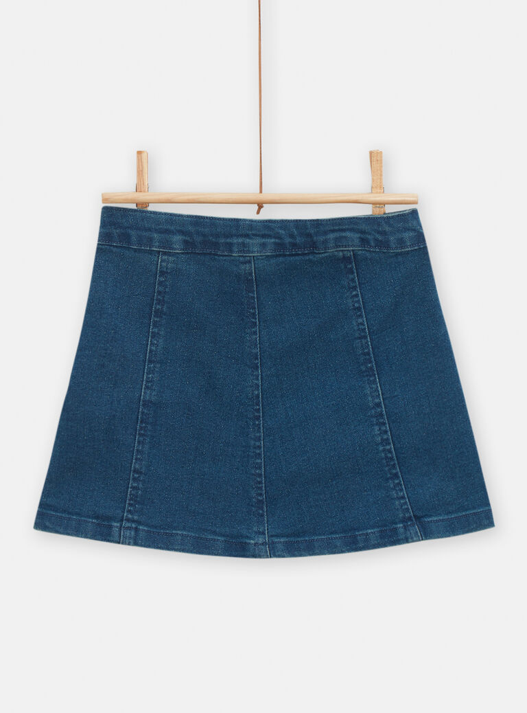 Jupe en denim brut évasée pour fille