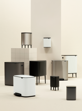 Bo Touch Bin Hi, met 1 binnenemmer, 60 liter - Soft Beige