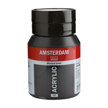 Amsterdam verf acrylverf lampenzwart flacon 500ml