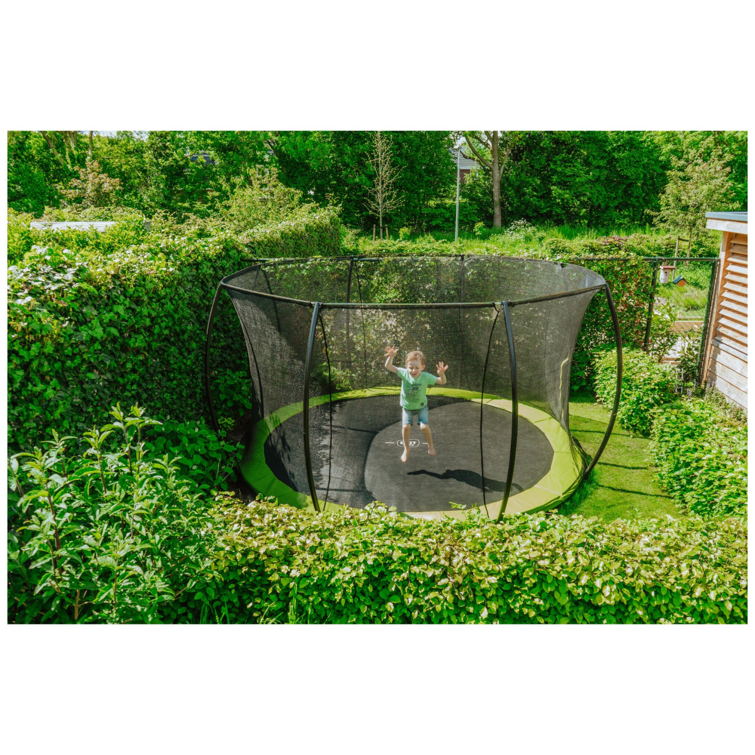 EXIT Silhouette inground trampoline ø427cm met veiligheidsn