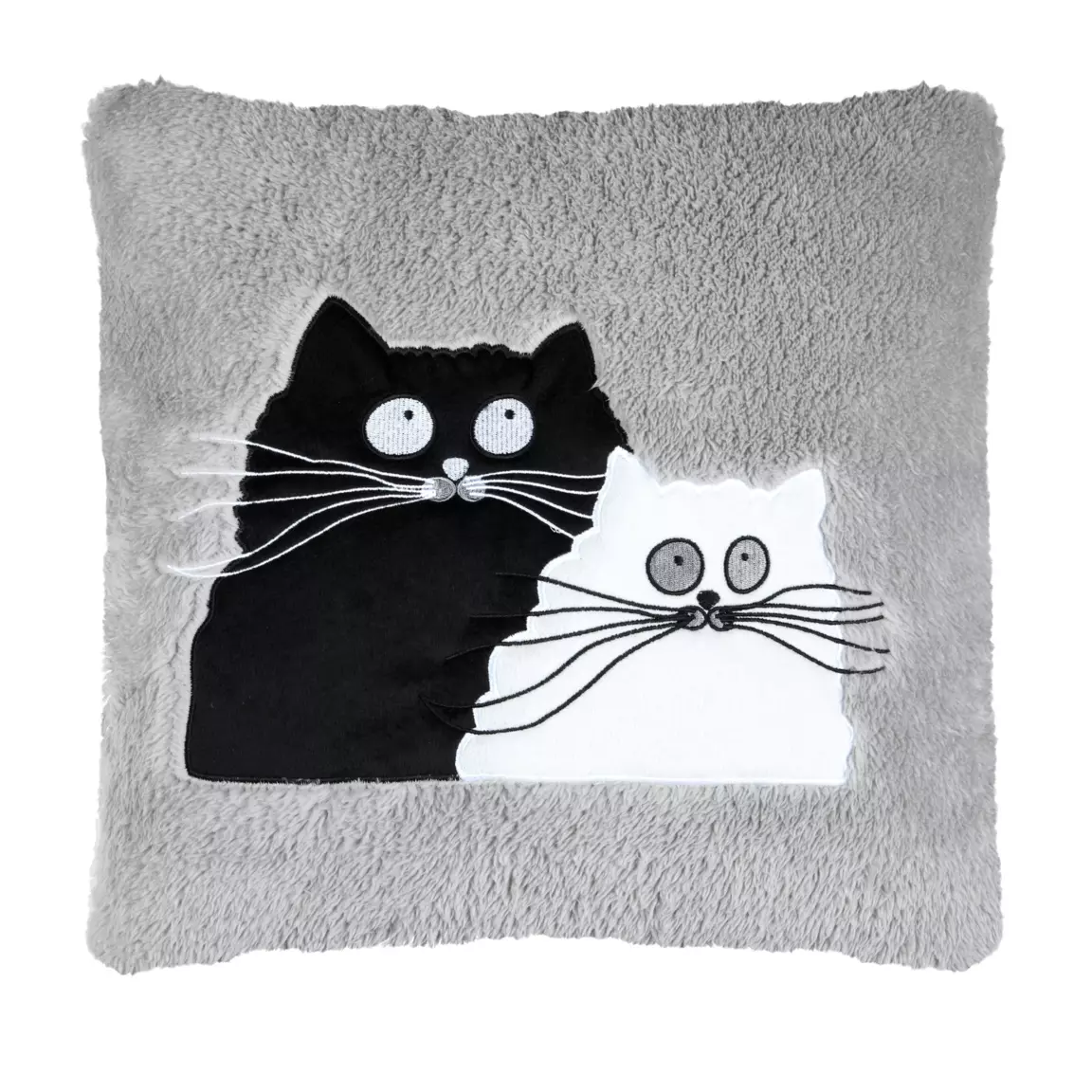 Coussin de Noël carré (45 cm) Douillet Gris