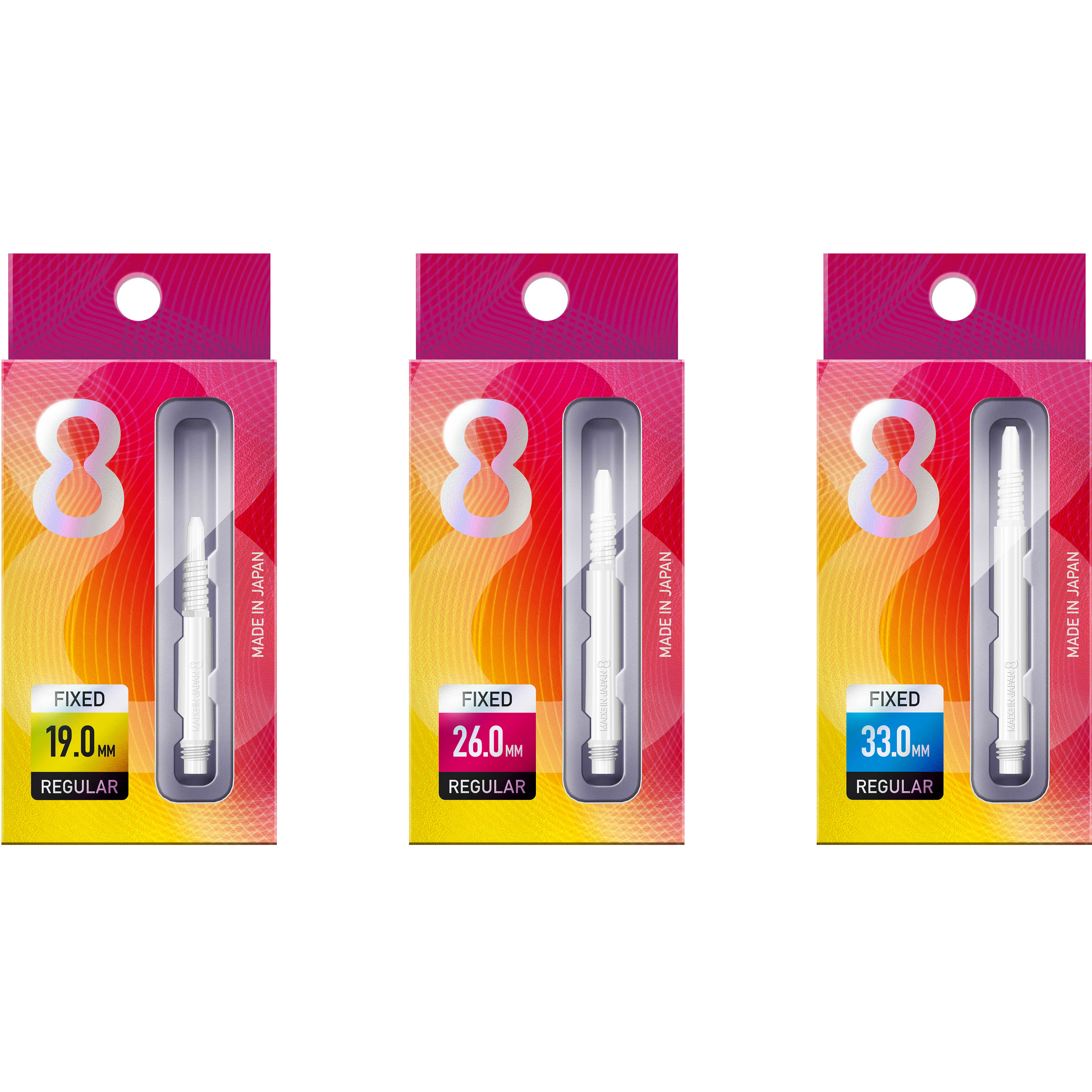 8 Flight - Regular Fixed Shaft - Weiß