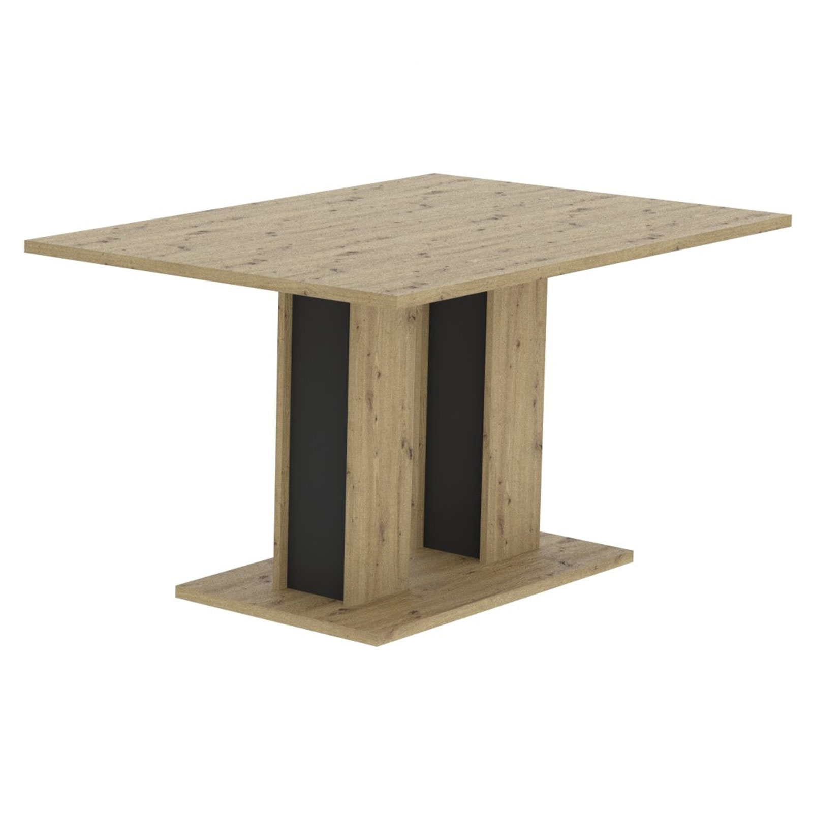 Esstisch - Artisan Eiche - schwarz - 138 cm