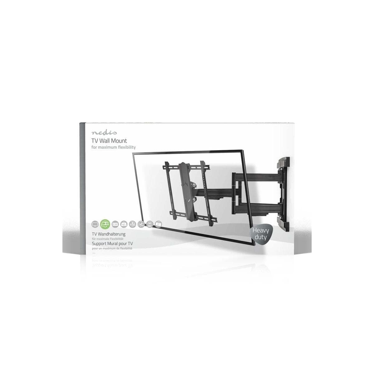 TV-veggmontering med full bevegelighet | 37-80 tommer | Maks 70 kg | 6 svingpunk