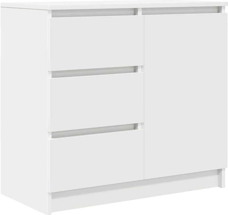 vidaXL - Dressoir - Wit - Spaanplaat - Met Lades en Deur