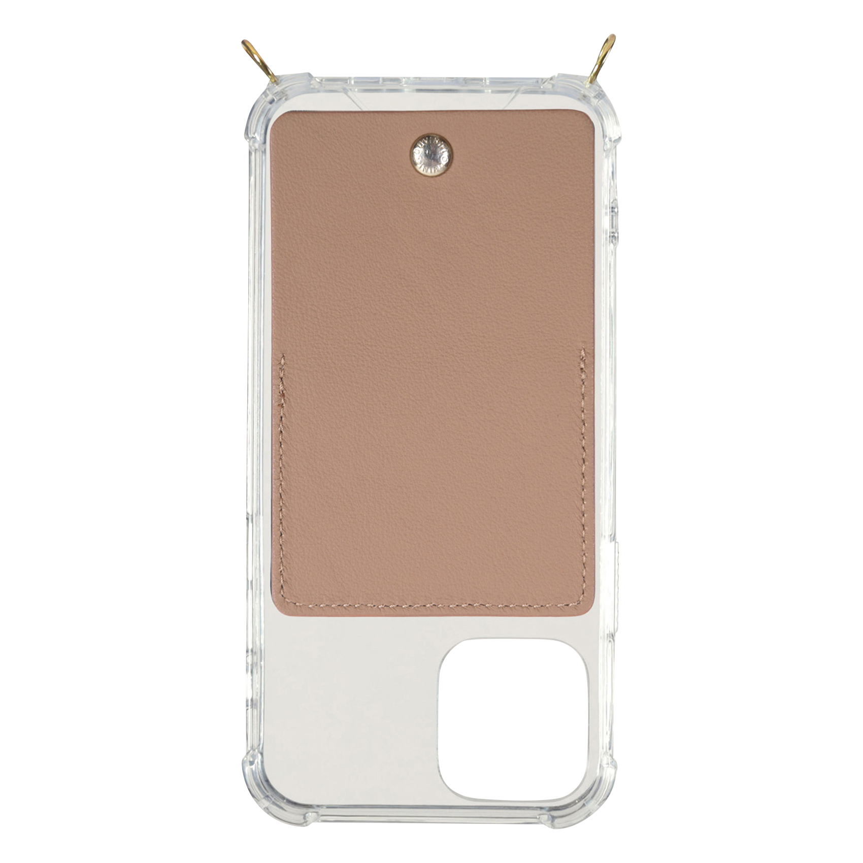 YVES - Etui pour iPhone avec pochette en cuir| Marron