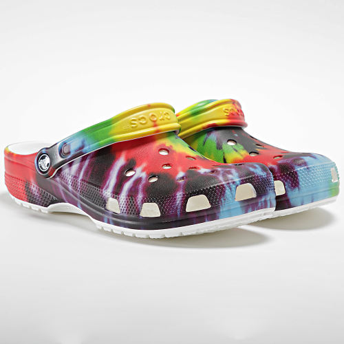Claquettes Classic Tie-Dye Graphic Clog Blanc Multi